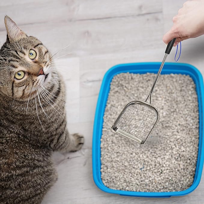 Sand Dipper Metal Cat Litter Scoop – Long Handle Cat Poop Scooper - Image 5