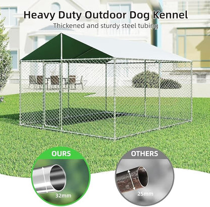 10'x10' Large Outdoor Dog Kennel, Heavy Duty Dog Enclosure - Image 3