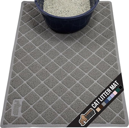 GORILLA GRIP Cat Litter Box Mat, Water Resistant, US Designed Kitty Litter by GorillaGrip