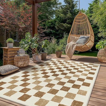 GENIMO Outdoor Rug for Patio Clearance, Lightweight Waterproof RV Camping Mat - Image 3