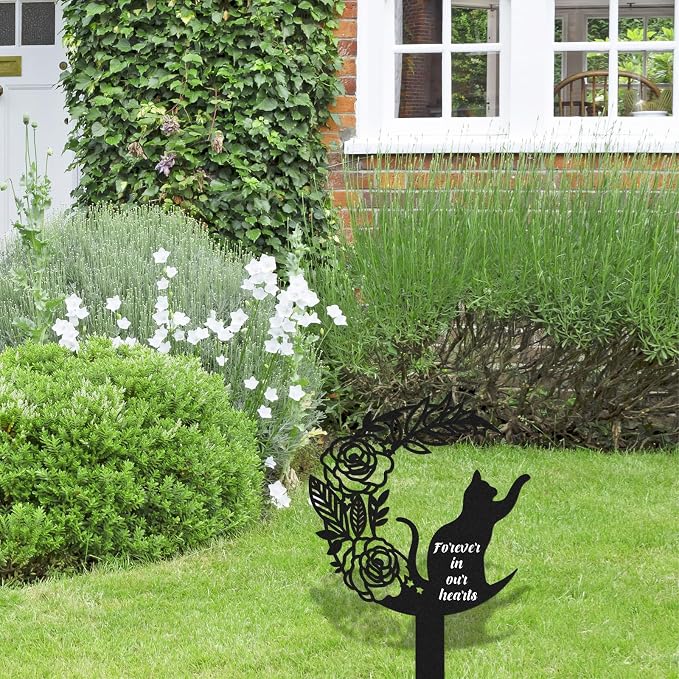Pet Grave Markers Cat, Metal Memorial Plaques - Image 6