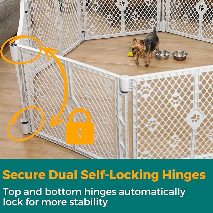 MyPet 8-Panel Paws Petyard, Durable & UV-Resistant Puppy Playpen, - Image 4