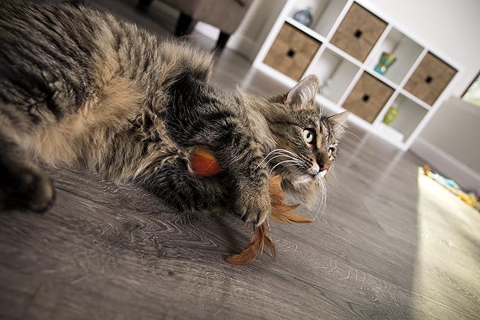 SmartyKat Flutter Balls Catnip Plush and Feather Cat Toys, Erratic Motion - Image 10