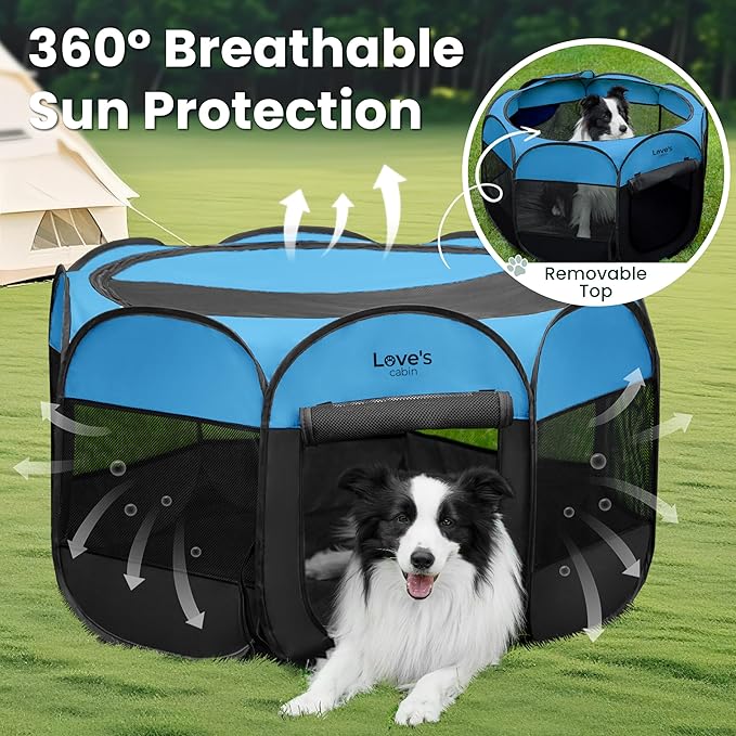 Love's cabin Pet Puppy Dog Playpen, Small Dog Tent Crates Cage Indoor/Outdoor - Image 9