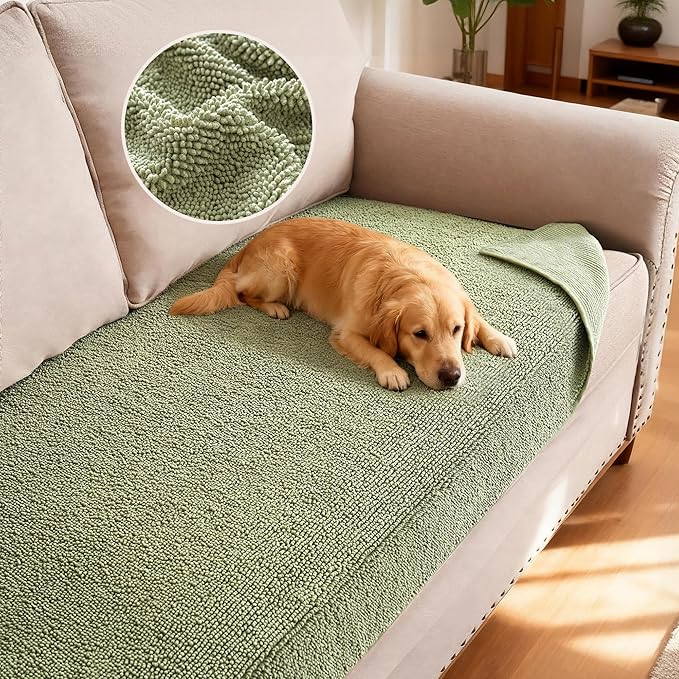 H.VERSAILTEX Non Slip Pet Couch Cover Chenille Dog Bed Protector Thick Soft by HVERSAILTEX