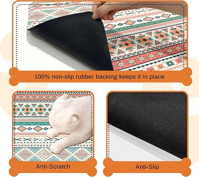 Pet Feeding Mat for Floors Waterproof Dog Mat for Food and Water Absorbent - Image 3