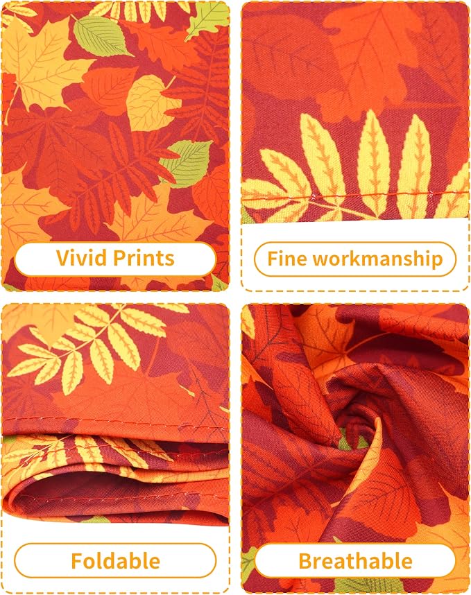 PET SHOW 50 Pack Fall Dog Bandanas Bulk Washable Thanksgiving Autumn Maple - Image 4