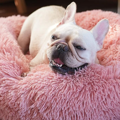 Calming Donut Dogs Beds for Small Dogs Washable, 23inch Plush Round Pet Bed for - Image 6