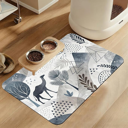 Watercolor Desert Camel Pet Feeding Mat by LUTASER