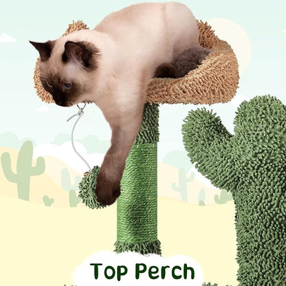 Yaheetech Cactus Cat Tree, 53.5in Cat Tower - Image 5