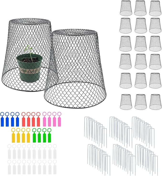 Anothera 20Pcs Chicken Wire Cloche Plant Covers, 9.2×9.2 Inches Plant by Anothera