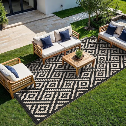GENIMO Outdoor Rug for Patio Clearance, Reversible Plastic Straw Rugs for RV - Image 2