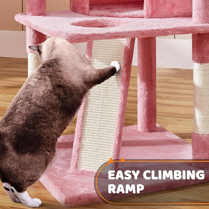 Yaheetech 68.5in Cat Tree for Large Cats, Large Condo, Stable Pet Play House - Image 6