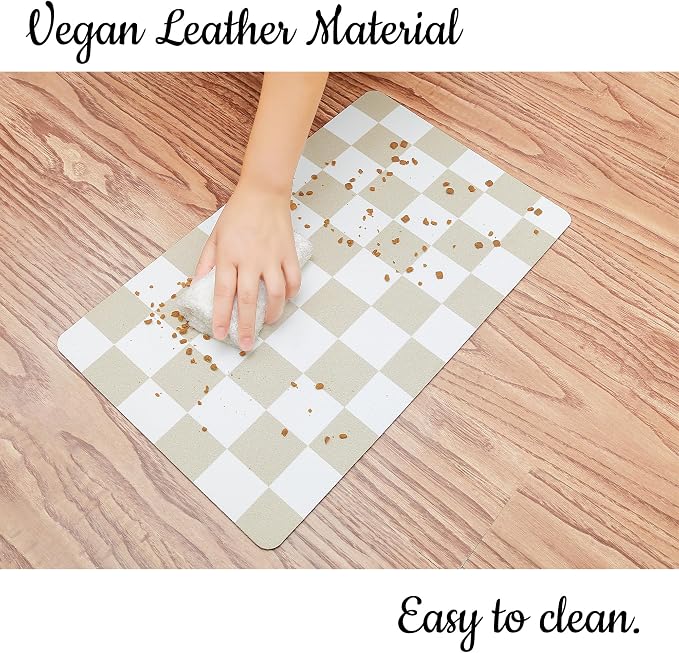 Ralxion Checkered Dog Feeding Mat, Absorbent Mats - Image 5