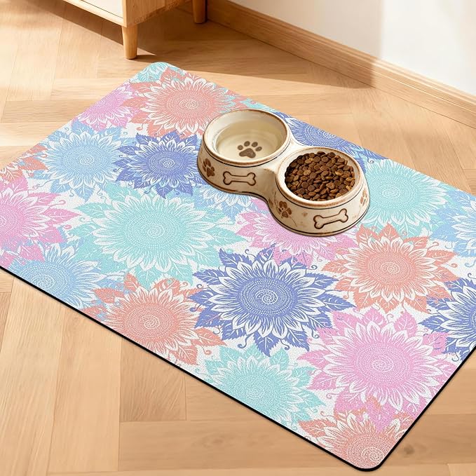 Pet Feeding Mat for Floors Waterproof Dog Mat for Food and Water Absorbent by Unknown