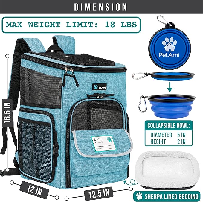 PetAmi Dog Backpack Carrier, Airline Approved Cat Backpacks - Image 6