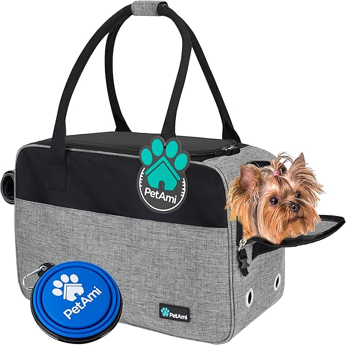 PetAmi Dog Purse Carrier for Small Dogs, Airline Approved Soft Sided Pet Carrier by PetAmi
