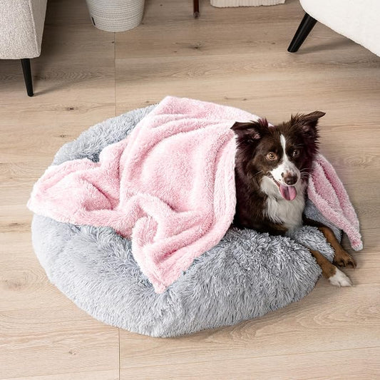 PetAmi Dog Blanket for Small Dogs Pink, Fluffy Soft Puppy Blanket, Sherpa - Image 2