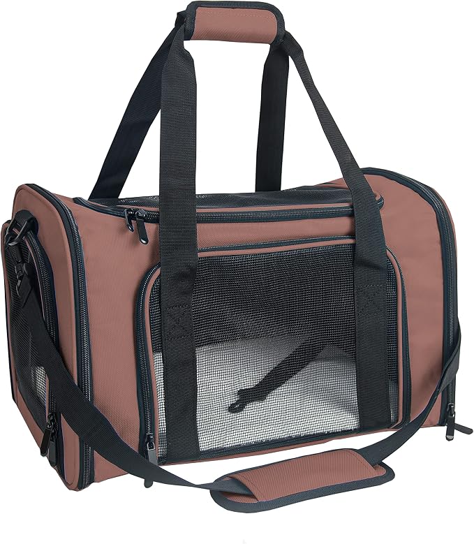 Soft Sided Carrier for Small Medium Cats Dogs, TSA Airline Approved Collapsible by NextFri