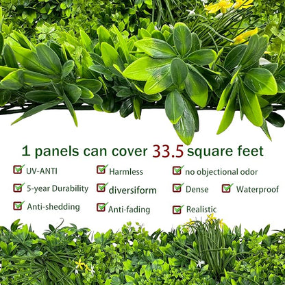 Artificial Plant Wall Roll: 40X120 in UV-Anti Ivy Privacy Fence Screen Faux - Image 3