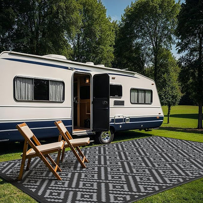 GENIMO Outdoor Rug for Patio Clearance, Reversible Plastic Straw Rugs for RV - Image 7