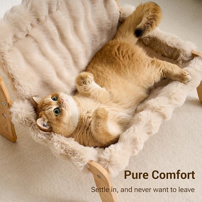 Solid Wood Cat Couch Bed for Indoor Cats, Modern Cat Sofa - Image 8