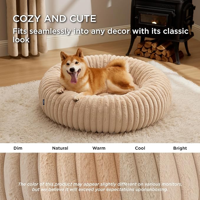 Bedsure ComfyFleece™ Donut Large Dog Bed - Image 4