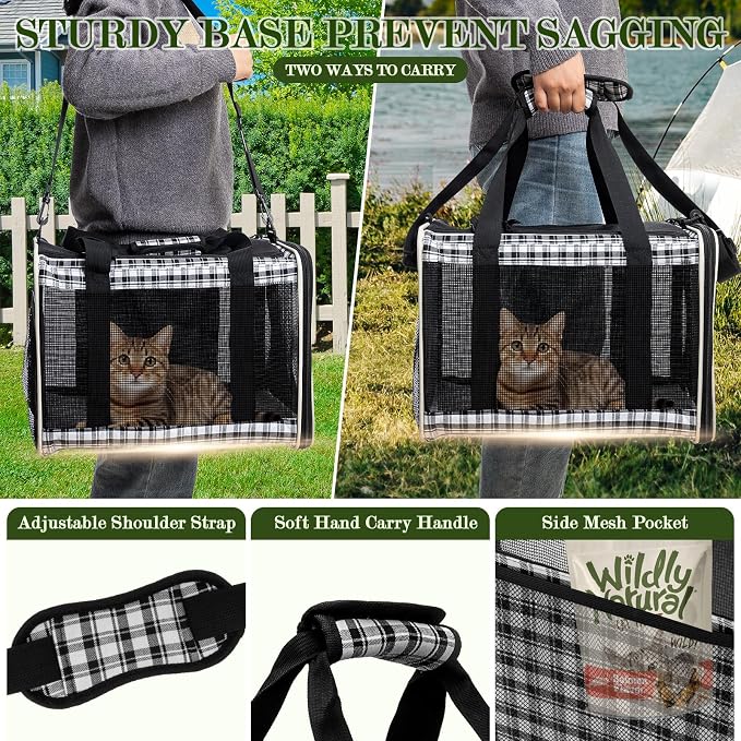 EXPAWLORER Large Cat Carrier Dog Carriers Soft - Image 6