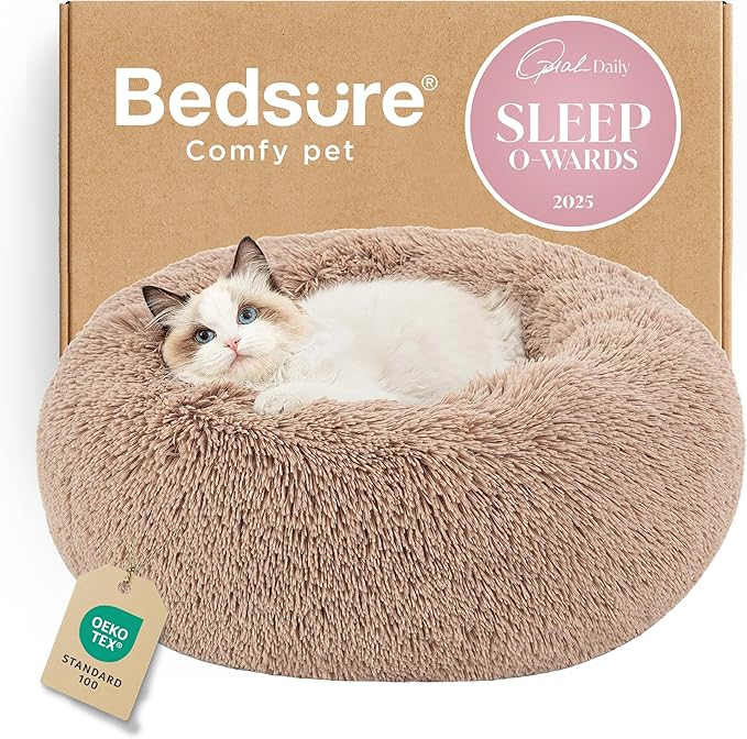Bedsure Calming Cat Beds for Indoor Cats by BEDSURE