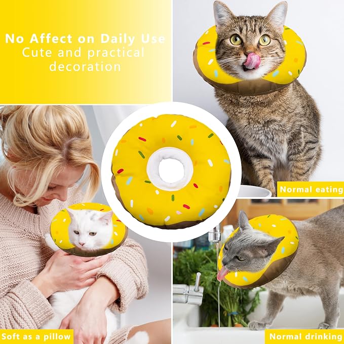 Cat Cone Collar Soft, Adjustable Cat Recovery Collar Kitten Cones to Stop - Image 4