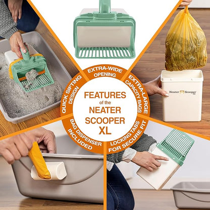 Neater Pet Brands Neater Scooper XL Cat Litter Scoop, 195 Refill Bags – - Image 6