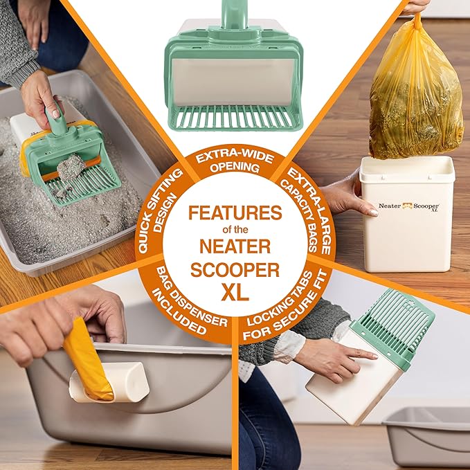 Neater Pet Brands Neater Scooper XL Cat Litter Scoop, 15 Refill Bags – - Image 6