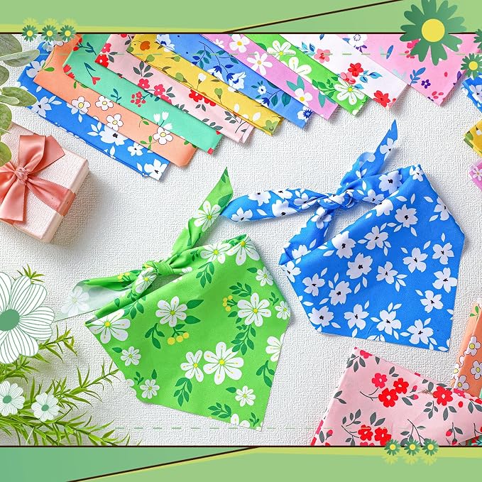 Weewooday 50 Pcs Spring Dog Bandanas Bulk - Image 5
