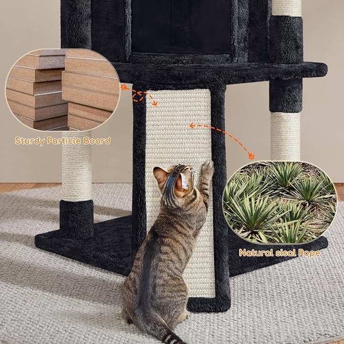 Yaheetech Cat Tree, 42in Cat Tower - Image 9