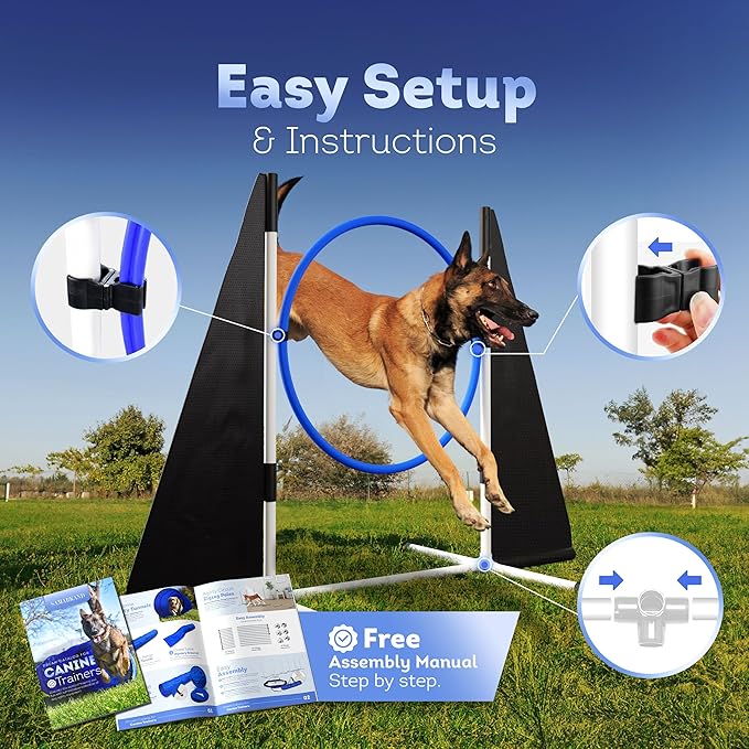 Dog Agility Course Backyard Set, Including Dog Tunnel Bags - Image 7