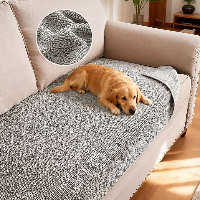 H.VERSAILTEX Non Slip Pet Couch Cover Chenille Dog Bed Protector Thick Soft by HVERSAILTEX