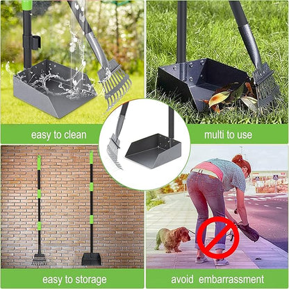Niubya Pooper Scooper for Dogs, Metal Poop Scooper Tray and Rake Set - Image 6