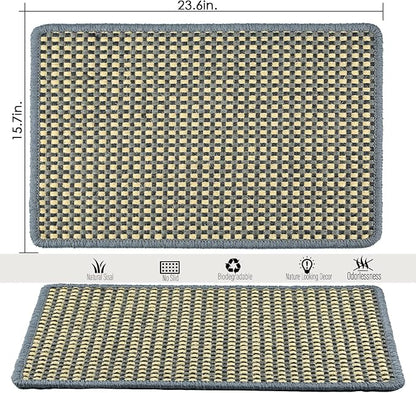 Cat Scratching Mat, 23.6 x 15.7inch Sisal Cat Scratchers - Image 2