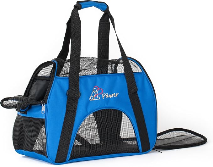 Pawer Soft-Sided Pet Carrier for Cat and Small Dog, Medium Size, Washable 600D - Image 3