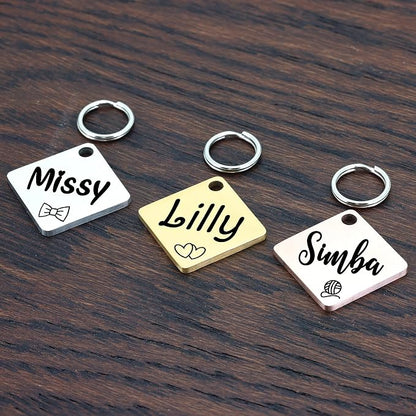 Ultra Joys Cat ID Tag Personalized Pet Tags, Durable Stainless Steel Small Pet - Image 2