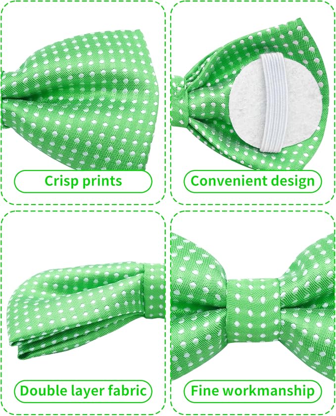 PET SHOW 8 Pack Dot Big Dogs Collar Embellishment Attachment Bow Ties - Image 3