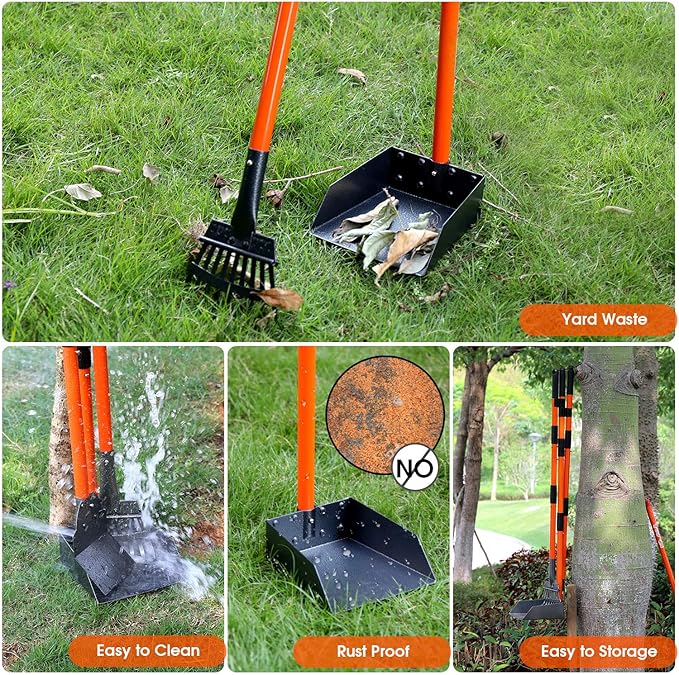Pooper Scooper, Detachable Long Handle Dog Pooper Scoopers - Image 7