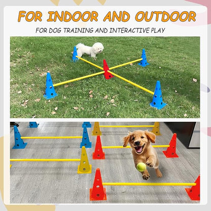 Dog Agility Hurdle Cone Set, Dog Agility Set Include 12 Agility Cones 6 Agility - Image 7