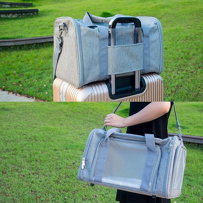 Soft Sided Carrier for Small Medium Cats Dogs, TSA Airline Approved Collapsible - Image 9