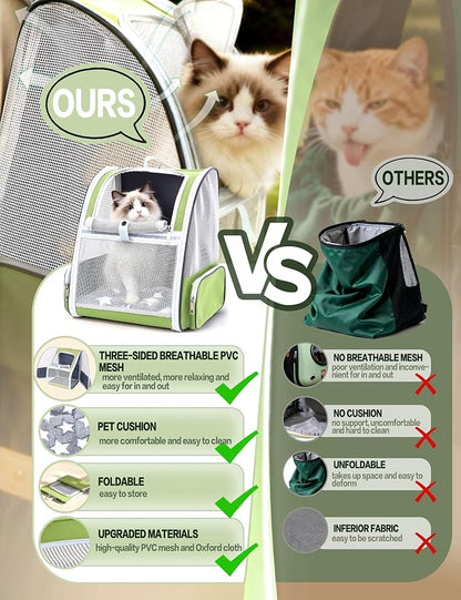 Green Cat Backpack Carrier - Image 3