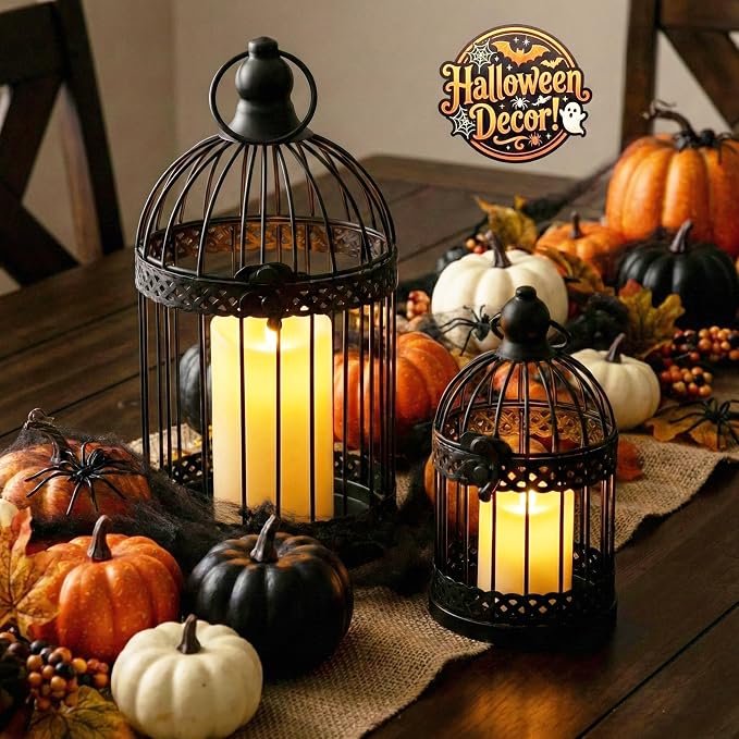 Vela Lanterns Bird Cage Decor Candle Holder Lantern Decorative Table - Image 10