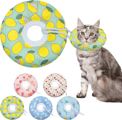 Cat Cone Collar Soft, Adjustable Cat Recovery Collars Kitten Cones to Stop by Seyezo