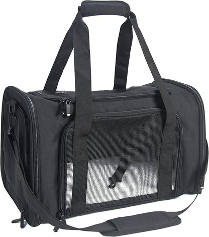 Soft Sided Carrier for Small Medium Cats Dogs, Removable Pad Collapsible Travel by NextFri