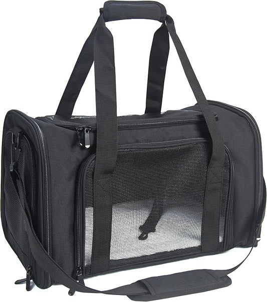 Soft Sided Carrier for Small Medium Cats Dogs, Removable Pad Collapsible Travel by NextFri