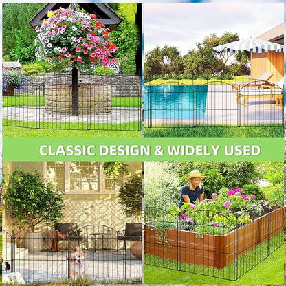 Decorative Garden Fence 24in x20ft, 10 Pack No Dig Fence Animal Barrier - Image 5